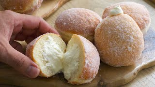 罪！ふわとろレアチーズドーナツの作り方✴︎How to make Cream cheese Donuts✴︎ベルギーより