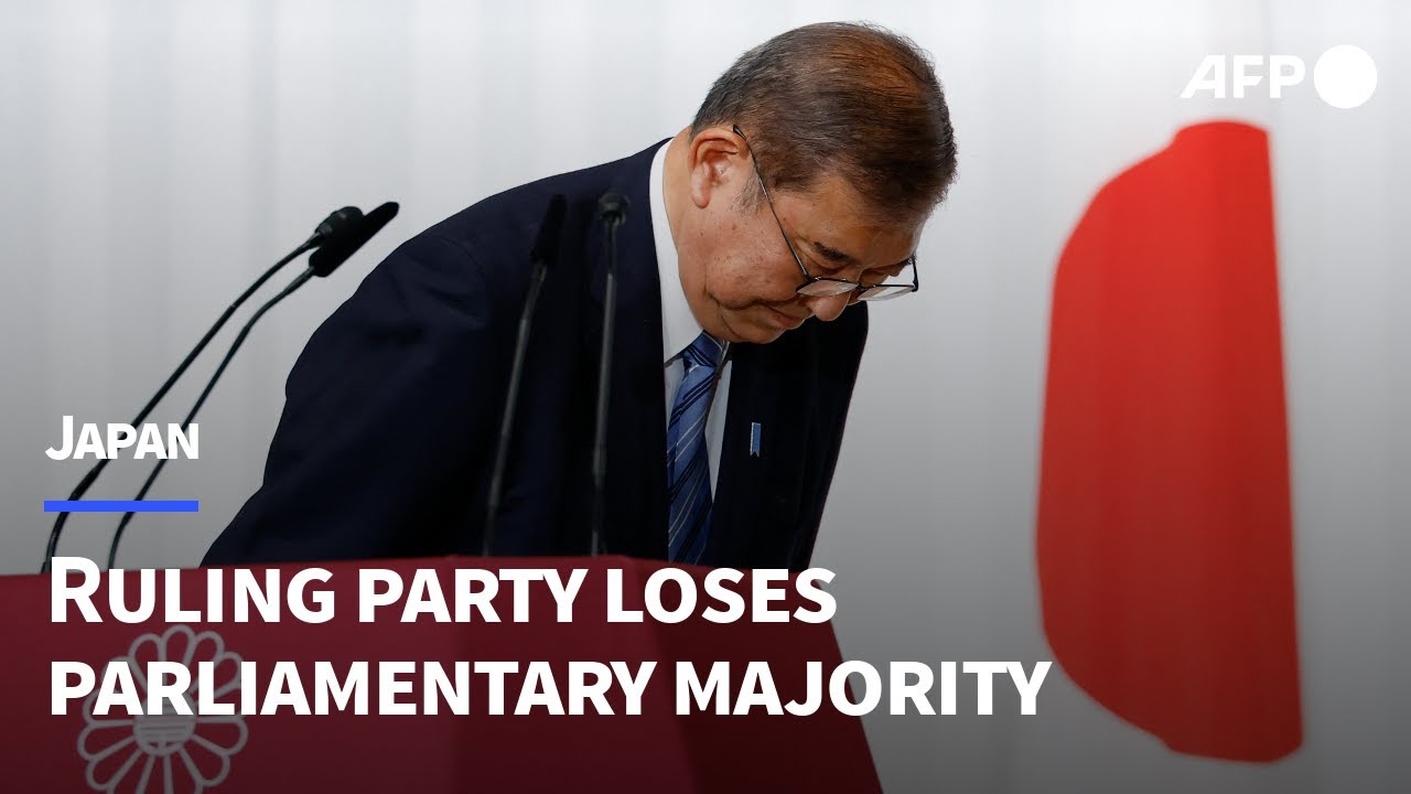 Japan's ruling party falls short of majority in tightest vote in years | AFP