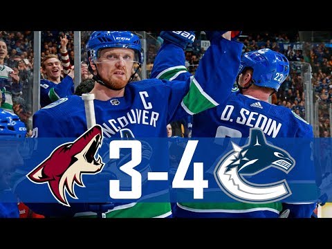 SEDINS LAST HOME GAME | Canucks vs Coyotes | Highlights | Apr. 5, 2018 [HD]