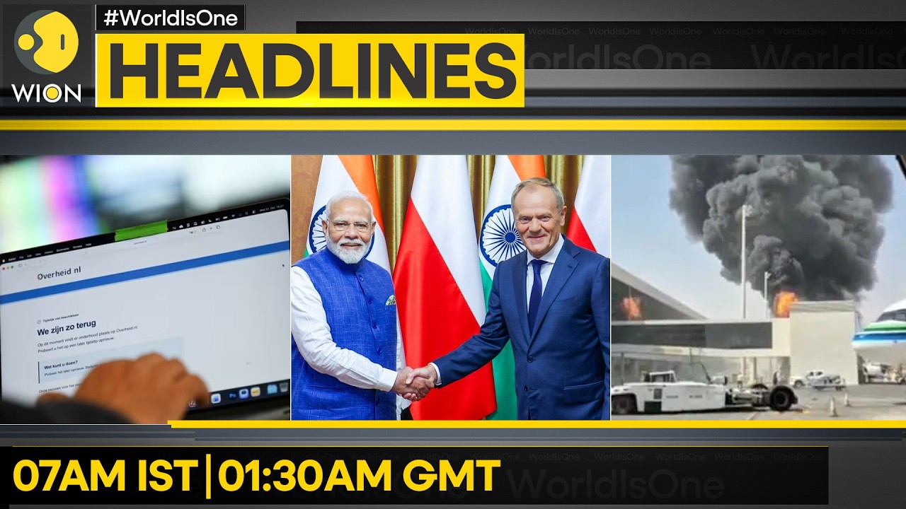 Polish PM Tusk to Meet PM Modi Today | Websites Go Dark, AI Exposes Flaws | WION HEADLINES