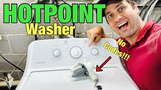 Why This Hotpoint GE Washer Isn’t Draining Water | No Codes | Quick Drain Pump Fix | HTW240ASK4WS