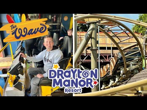 Drayton Manor The Wave FIRST RIDE & NEW Coaster Construction Update!