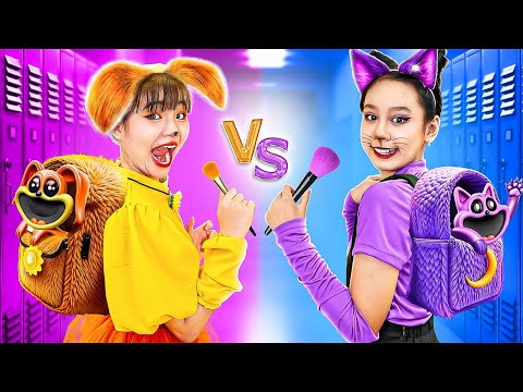 One Colored Makeover Challenge! Catnap Vs Dogday - Funny Stories About Baby Doll