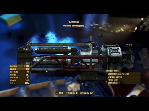 My first experience with aeternus- the infinite ammo Gatling laser.