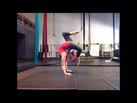 Bridge presses to contortion handstand