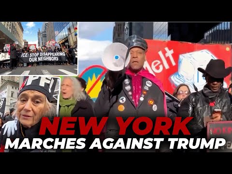 New York City MARCHES against Trump: PROTESTS over ICE SHOOTING and VENEZUELA MILITARY ACTION