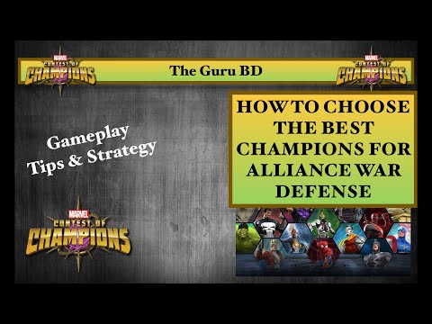 How to choose the BEST CHAMPIONS for Alliance War DEFENSE!