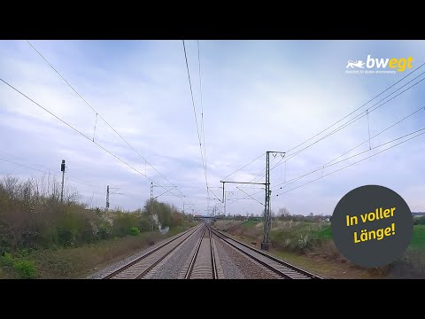 Führerstandsmitfahrt von Karlsruhe nach Heidelberg mit bwegt