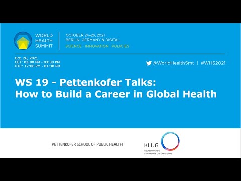 WS 19 - Pettenkofer Talks: How to Build a Career in Global Health