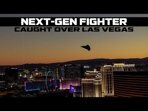 A next-generation fighter was seen flying undisguised over Las Vegas last night.