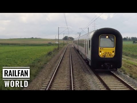 Cab ride on a rainy day in Belgium with relaxing background music | By train from De Panne to Ghent