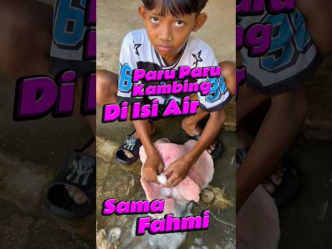 Paru Paru kambing Di Isi Air sama Fahmi #comedy #minivlog #anakdesa #kambing #air