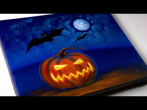 Halloween Painting tutorial | Halloween Painting