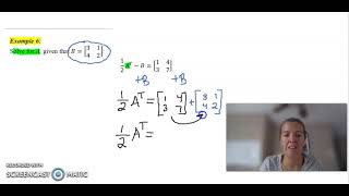 Solve matrix equation using basic matrix operations