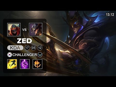 Zed vs Twisted Fate Mid - KR Grandmaster - Patch 13.12 Season 13