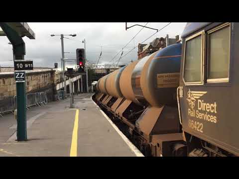 Rail Head Treatment Train (RHTT) passes Carlilse 66422 and 66305