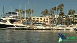Marina Del Rey boat cleaning by S and k Dive Service
