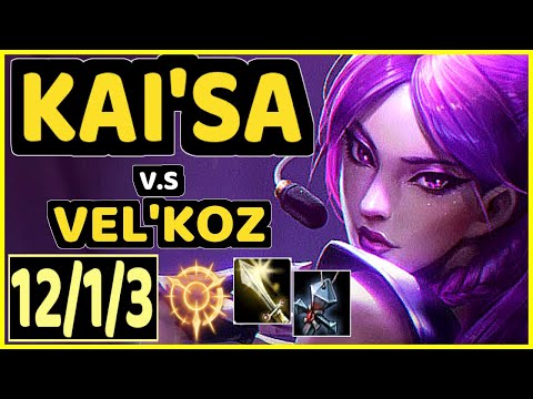 KLAUS (KAI'SA) vs VEL'KOZ - 12/1/3 KDA BOTTOM ADC CHALLENGER GAMEPLAY - BR