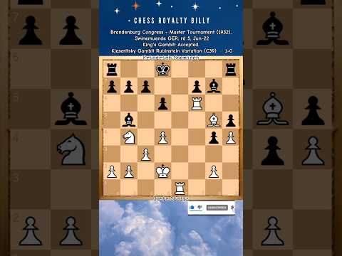 Gosta Stoltz vs Friedrich Saemisch (1932) #chessroyaltybilly #chess #quickcheckmate #shorts