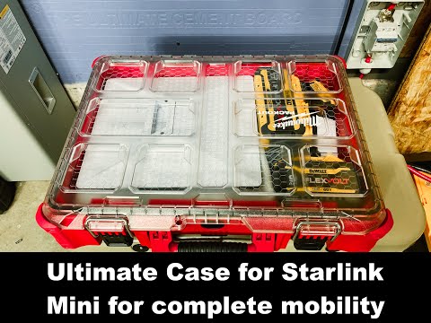 Best case and setup for StarLink Mini mobile | Milwaukee Packout Starlink mini usbc