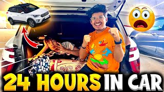 Living In Car 🚗 For 24 Hours Challenge 😱With