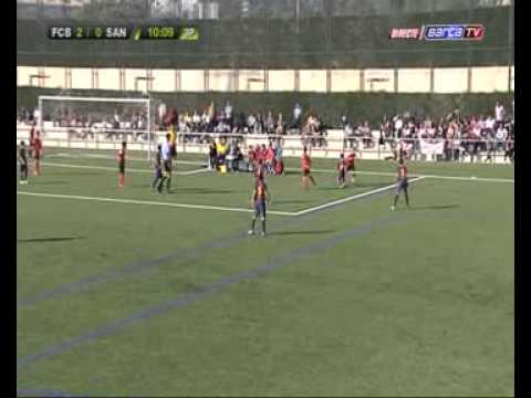 PARTE DEL PARTIDO F.C BARCELONA - F.C SANTBOIA (TEMP.2012/13 SEGUNDA GRUPO 2