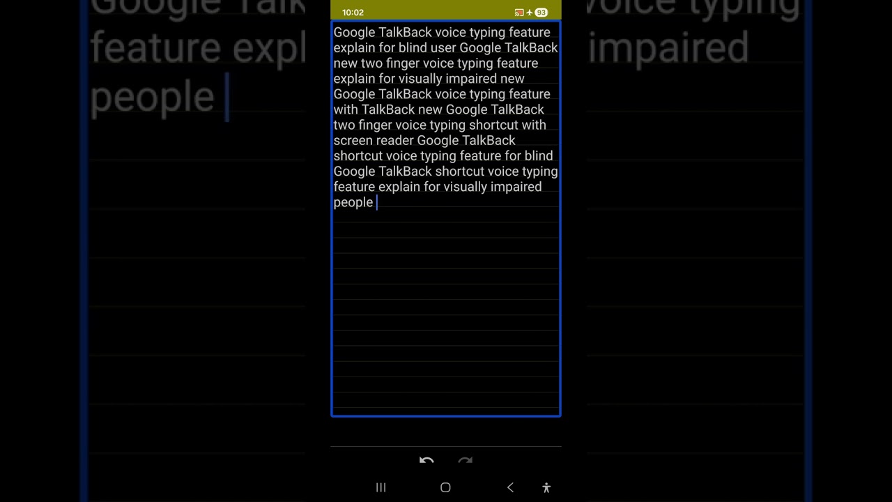 Google talkback superb voice typing shortcut for blind the fastest typing ever voice announcement  