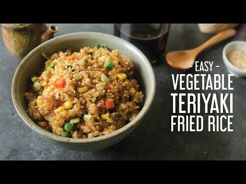 Vegetable Teriyaki Fried Rice with homemade teriyaki sauce 🍚