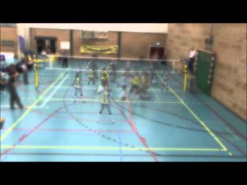 Volleybalwedstrijd Topdivisie Donitas D1 -  Flamingo  18-01-2014 Groningen