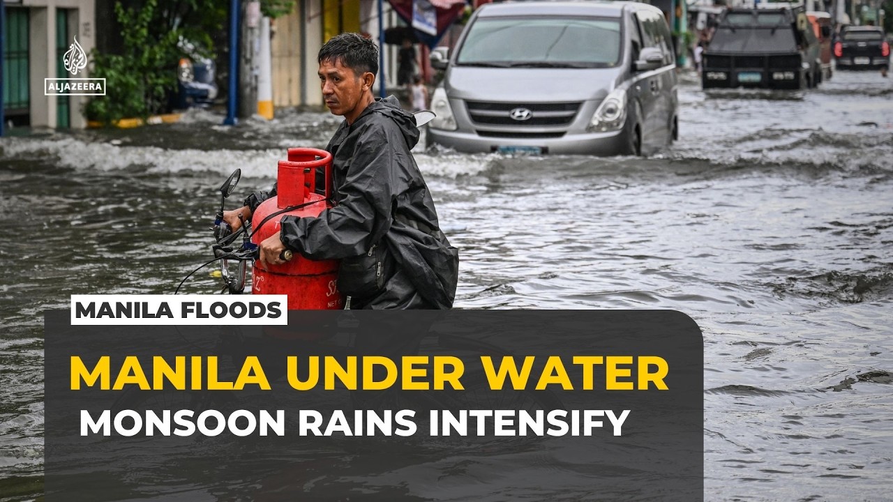 Manila floods grind traffic to a standstill amid heavy monsoon rains