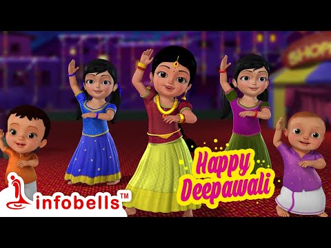 Happy Deepavali - Deepavali Bandide, Santosa Tumbide | Kannada Rhymes for Children | Infobells