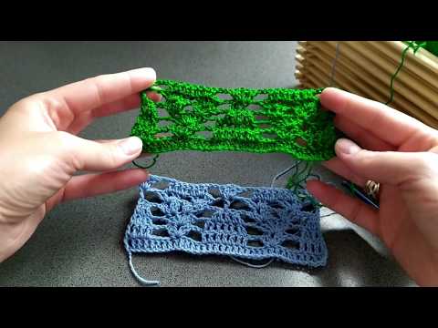 Model crosetat 2 /beautiful crochet stitch /point au crochet/ красивый узор крючком En, Fr expl.