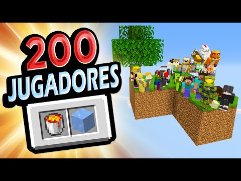 Bobicraft -  👉 I got 200 Players on SKY-BLOCK Islands!!!  Minecraft Challenge