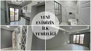 YENİ EVDE İLK TEMİZLİK|Hızlandırılmış temizlik|İnşaat temizliği 🧹🧼 #vl