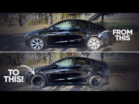 How To Install Tesla Model Y Hubcaps For Gemini 19" Wheels (Matte Black Wheel Covers)
