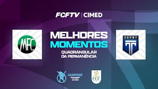 MELHORES MOMENTOS | CEARENSE SUPERBET 2026 | QUADRANGULAR DA PERMANÊNCIA | MARANGUAPE 3x2 TIROL
