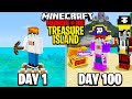 I Survived 100 Days On A TREASURE ISLAND In Hardcore Minecraft