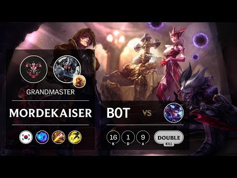 Mordekaiser Bot vs Vayne - KR Grandmaster Patch 9.6
