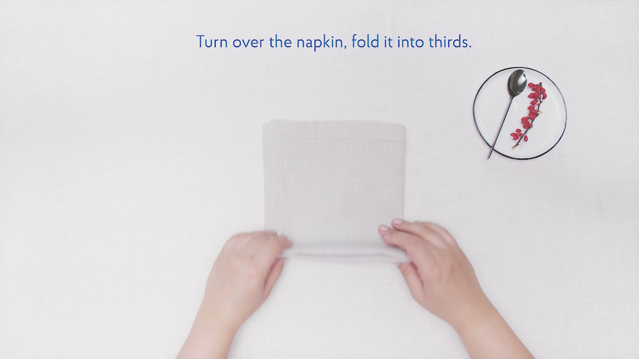 How To Fold A Napkin: Angled Pocket Fold | Linen Tales