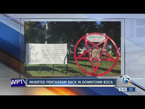 Inverted pentagram back in Downtown Boca Raton