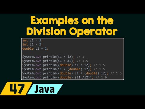 The Division Operator Examples