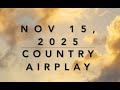 Billboard Top 60 Country Airplay Nov 15 2025