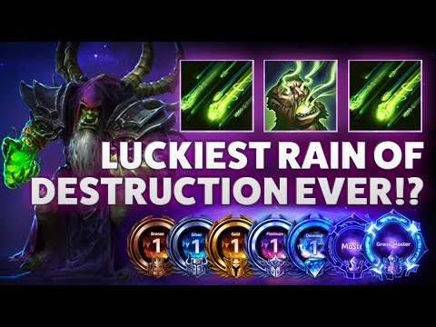Guldan Rain - LUCKIEST RAIN OF DESTRUCTION EVER!? - Hardstuck Bronze 5 Adventures 2022