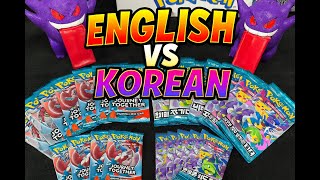 Pokémon Pack Battle! 🇺🇸 English vs 🇰🇷 Korean Journey Together — SHOCKING Pulls!