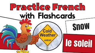20 French WEATHER Flashcards: French Vocabulary for Beginners