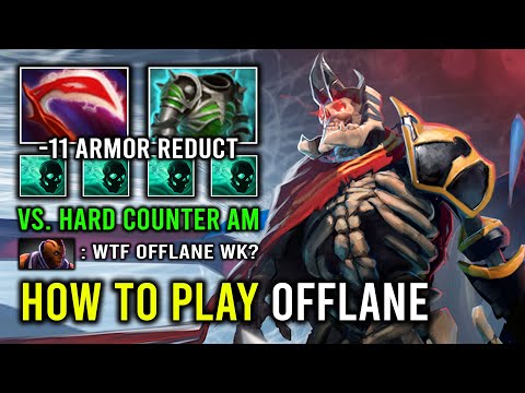 How to Offlane WK Against Hard Counter AM with 11 Armor Reduction Desolator AC Dota 2