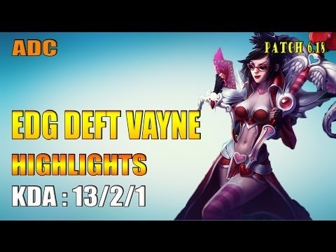 EDG Deft Vayne vs Twitch ADC - Highlights (Sep 13, 2016)