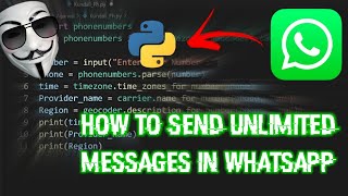 Send unlimited messages in whatsapp in 1 sec 😍 New python programming hack #shorts #hacker