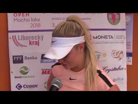 Monika Kilnarová po vítězství v semifinále MACHA LAKE OPEN 2018