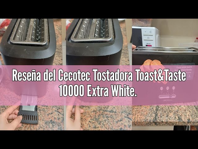 Vídeo relacionado con Cecotec Tostadora Toast&Taste 16000 Extra Doble White. 1630 W, 2 Ranuras largas extraanchas, Función Recalentar, Descongelar y Cancelar, Plástico, Varillas superiores, Blanco